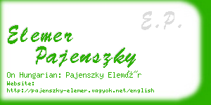 elemer pajenszky business card